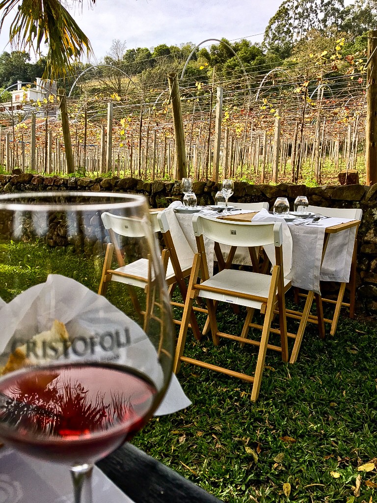 foto do almoço harmonizado da Vinícola Cristofoli lugar para comer na Serra Gaúcha
