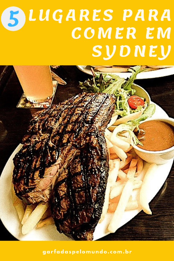 onde come em sydney foto do steak gigante do Pyrmont Bridge Hotel