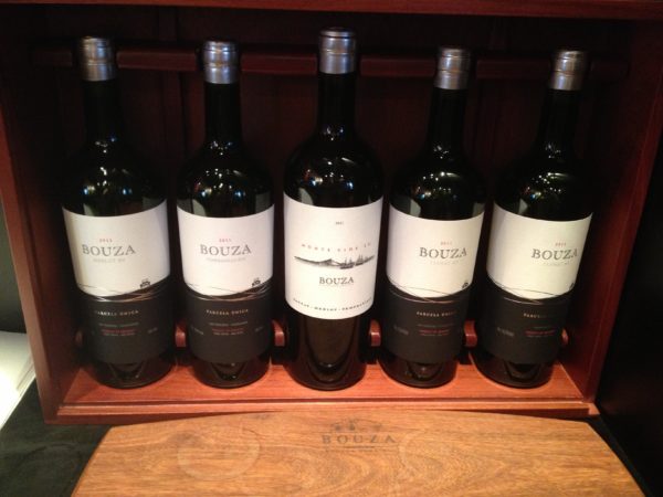 foto dos vinhos da Bodega Bouza em montevidéu