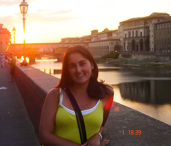 foto do por do sol na Ponte Vecchio em Florença na Itália mochilão pela Europa