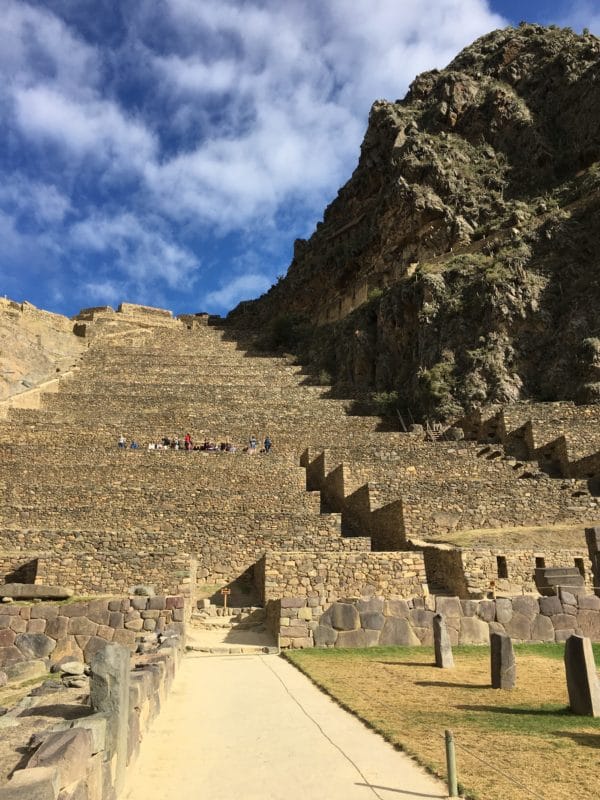 Foto das ruínas de Ollantaytambo no Valle Sagrado viajar para o Peru