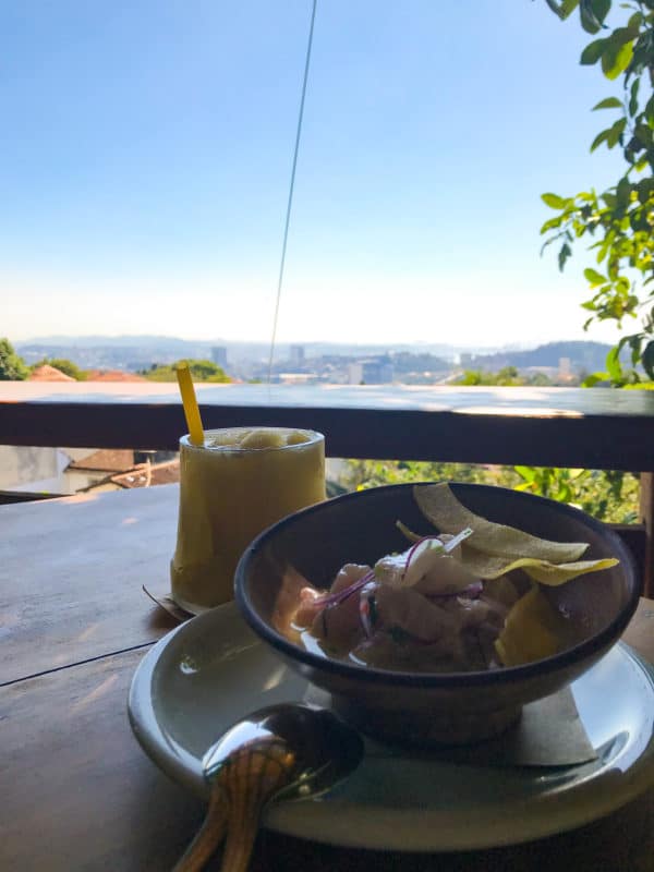 foto de ceviche no Aprazível onde comer no Rio de Janeiro