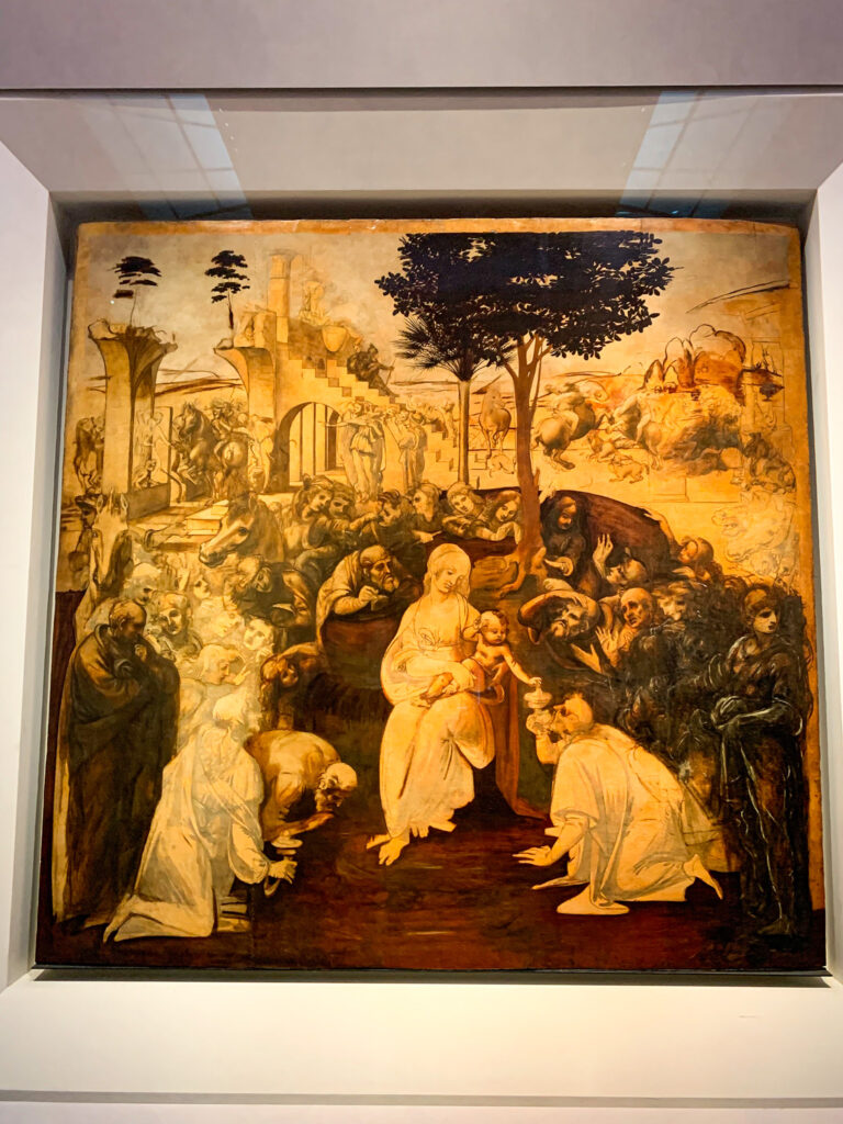foto do quadro Adorazione dei Magi de Leonardo da Vinci
