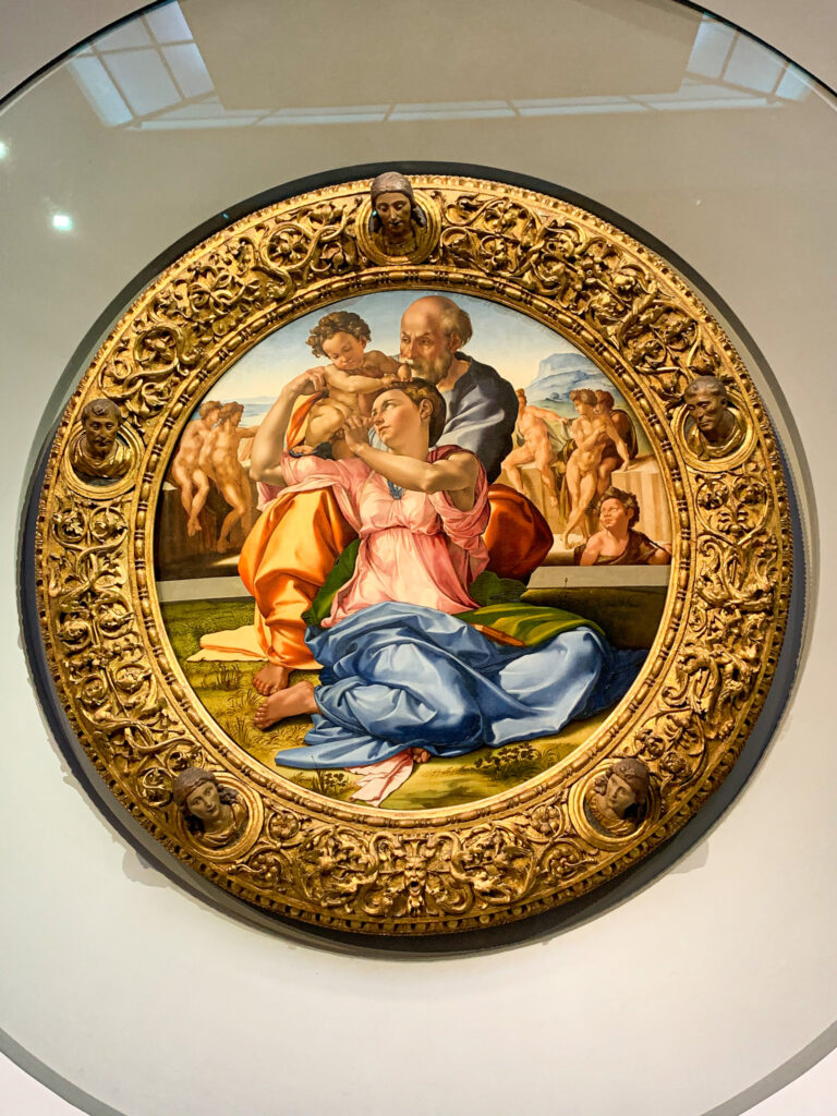 foto do quadro Sacra Familia de Michelangelo